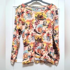 $ 💥3/$24 Vagabond Long‎ Sleeve Western Print Tee